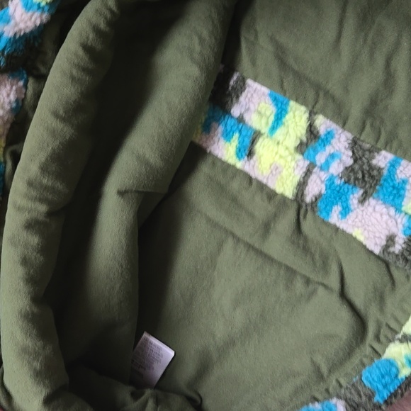 Anthropologie Pilcro Camo Sherpa Jacket Fleece Teddy Mountain Camouflage SZ M - Picture 10 of 12